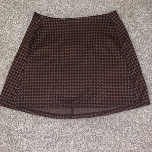 Brown & Black houndstooth skirt